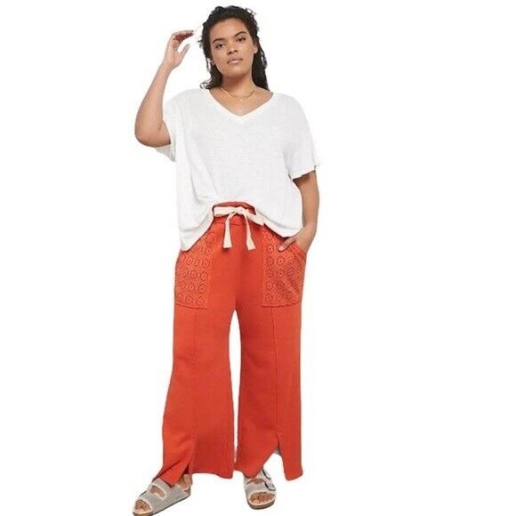 Daily Practice by Anthropologie Robyn Crochet Lounge Pants Plus Size 1X H14234 - Picture 3 of 13